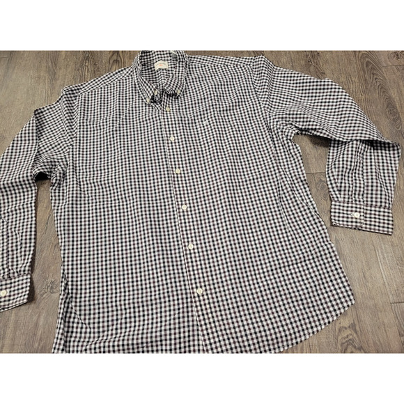 Dockers Men's Long Sleeve Button Down Front Black Dark Red Plaid Check XXL - Picture 1 of 5